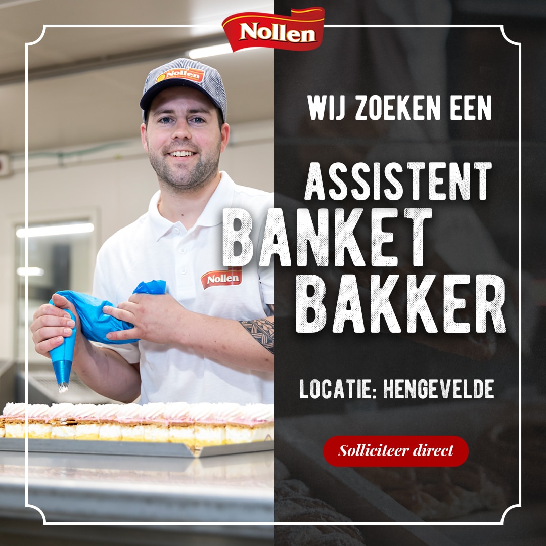 Wij zoeken een assistent banketbakker