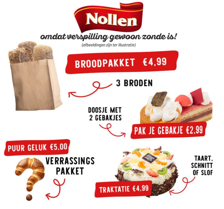 De pakketten van Nollen's laatste rondje